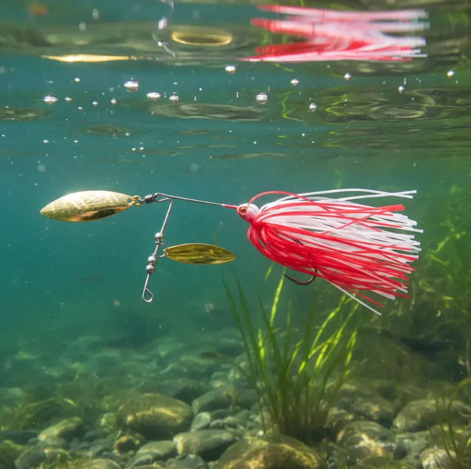 Señuelos Spinnerbait Pesca Doble Hoja Antienganche 4