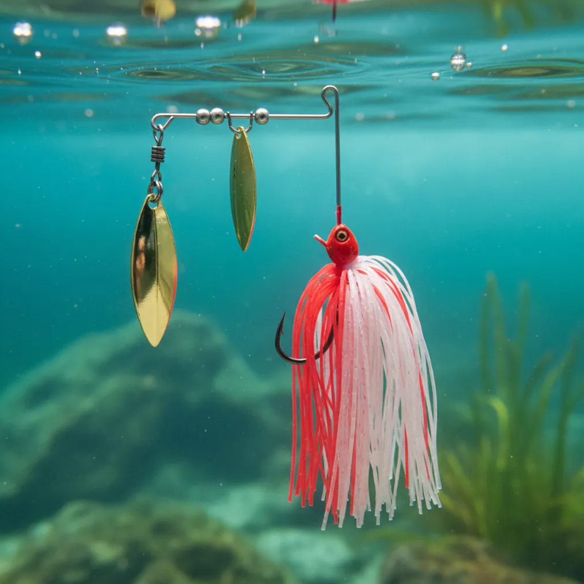 Señuelos Spinnerbait Pesca Doble Hoja Antienganche 5