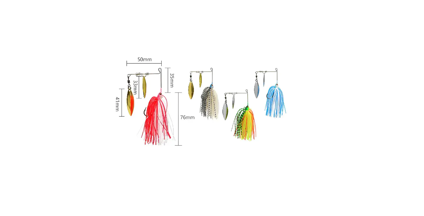 Señuelos Spinnerbait Pesca Doble Hoja Antienganche 3
