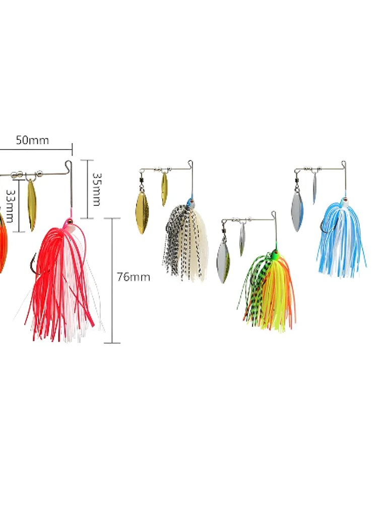 Señuelos Spinnerbait Pesca Doble Hoja Antienganche 3