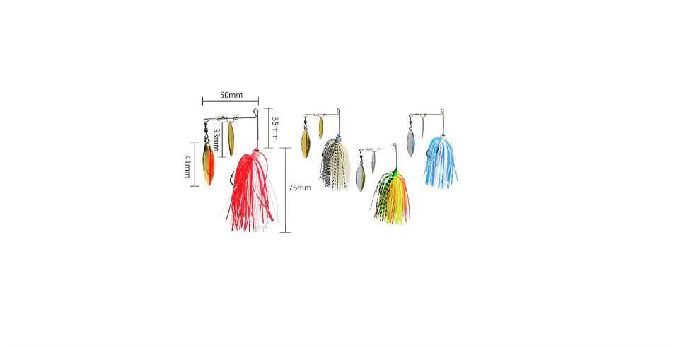 Señuelos Spinnerbait Pesca Doble Hoja Antienganche 3