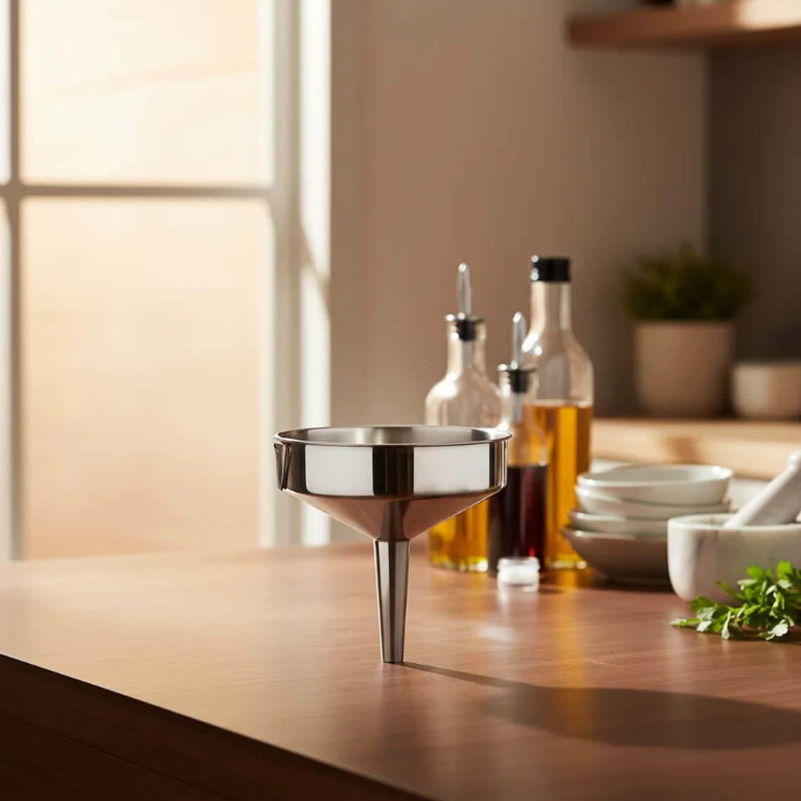 Embudo de acero inoxidable 12cm 3