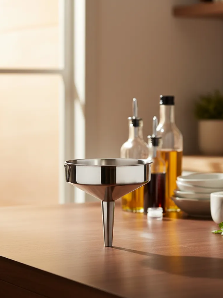 Embudo de acero inoxidable 12cm 3