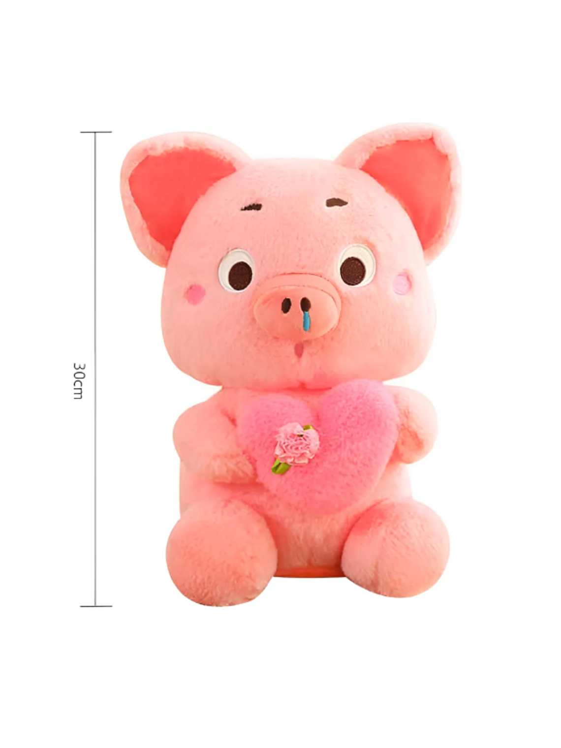 Peluche Chanchito Cerdito Rosado Con Corazón 5