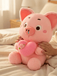 Peluche Chanchito Cerdito Rosado Con Corazón - Miniatura 4
