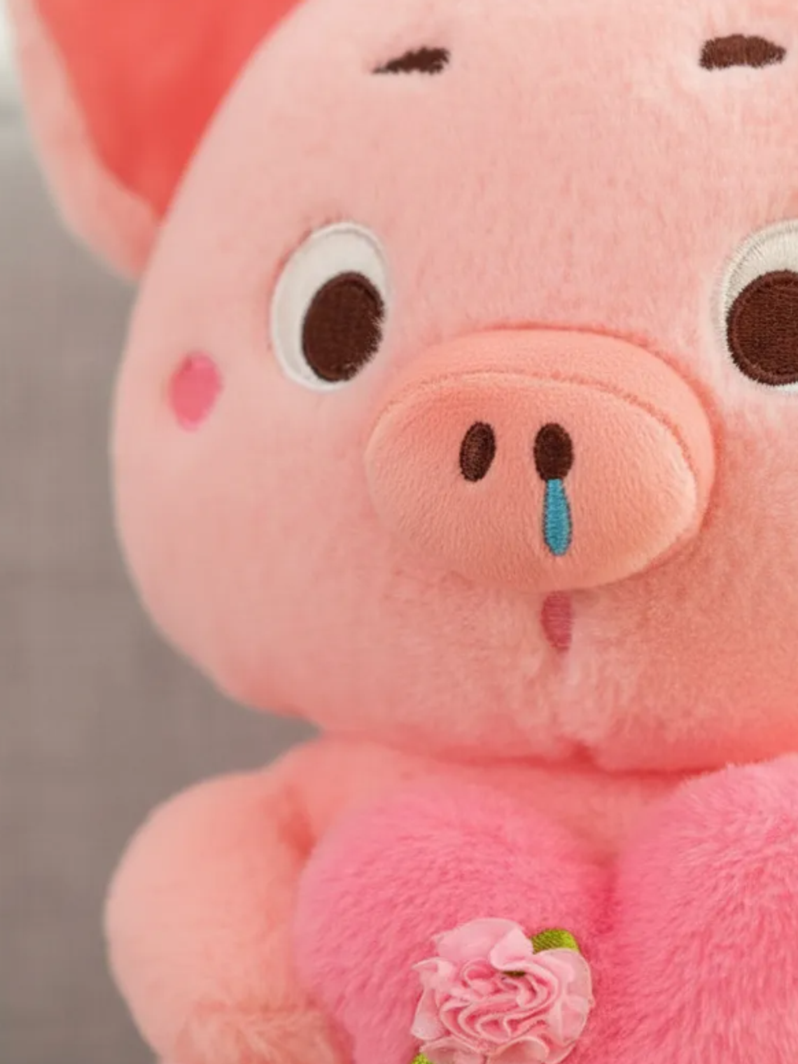 Peluche Chanchito Cerdito Rosado Con Corazón 2