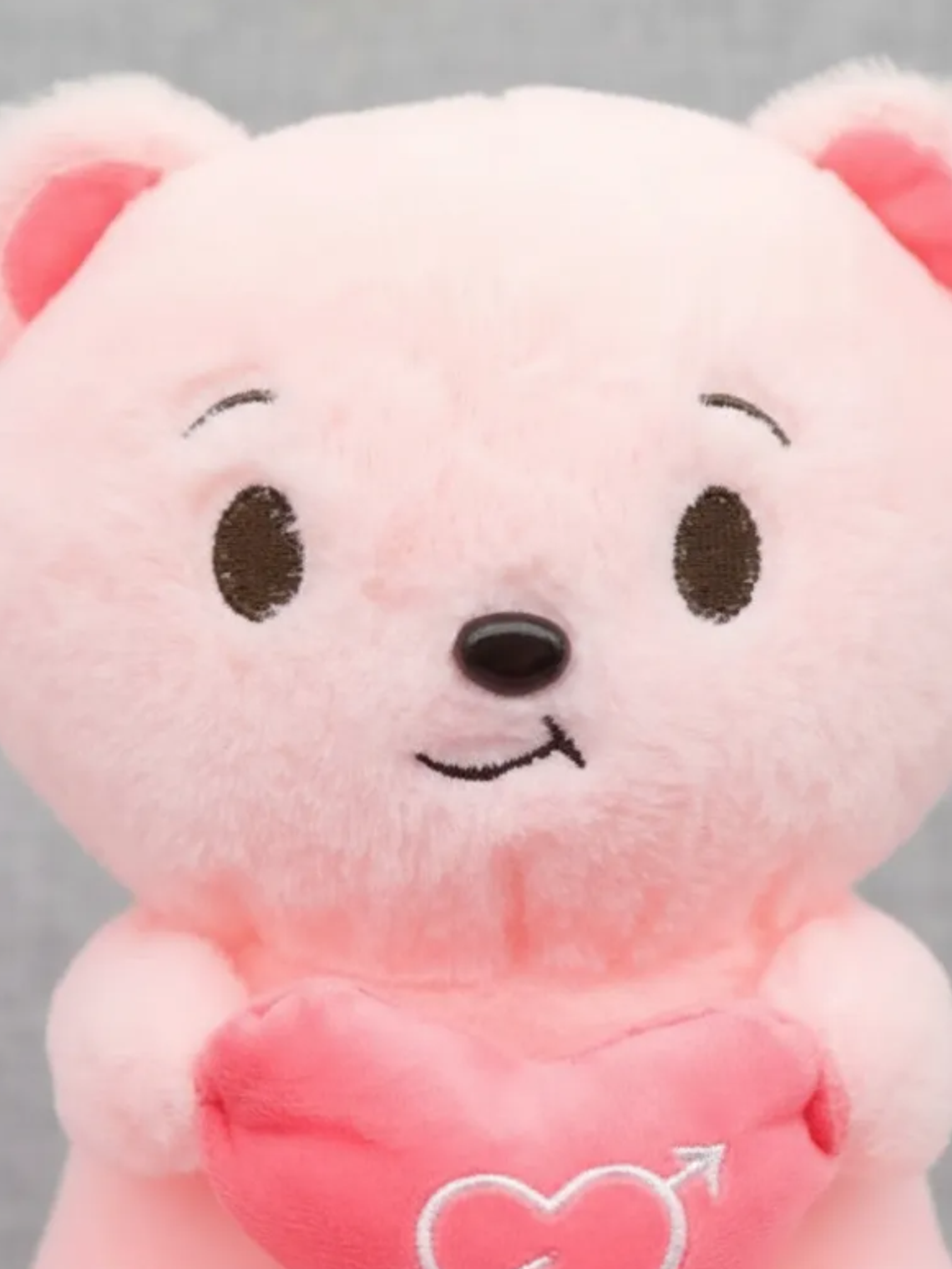 Oso De Peluche Rosado 30cm Con Corazón Regalo Enamorados 4