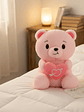 Oso De Peluche Rosado 30cm Con Corazón Regalo Enamorados - Miniatura 3