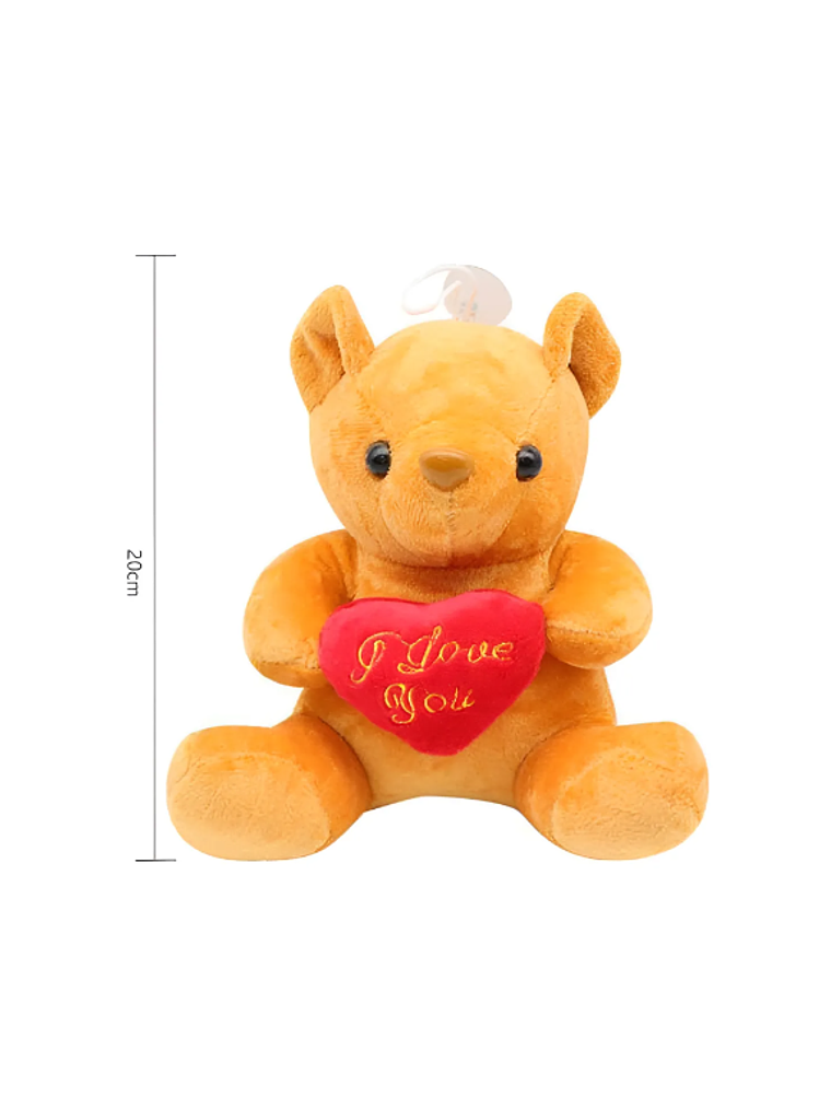 Oso De Peluche Con Corazón I Love You 20cm Regalo Amor 5