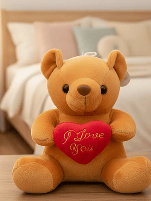 Oso De Peluche Con Corazón I Love You 20cm Regalo Amor