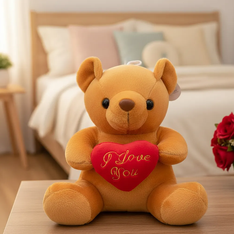 Oso De Peluche Con Corazón I Love You 20cm Regalo Amor 1
