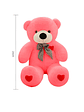 Oso de Peluche Rosado 20cm con Corazones y Lazo - Miniatura 6