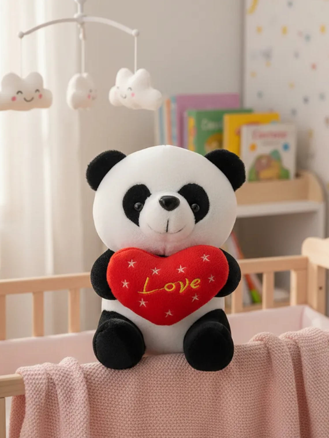 Peluche Oso Panda Con Corazón Love 20cm Regalo Amor 3