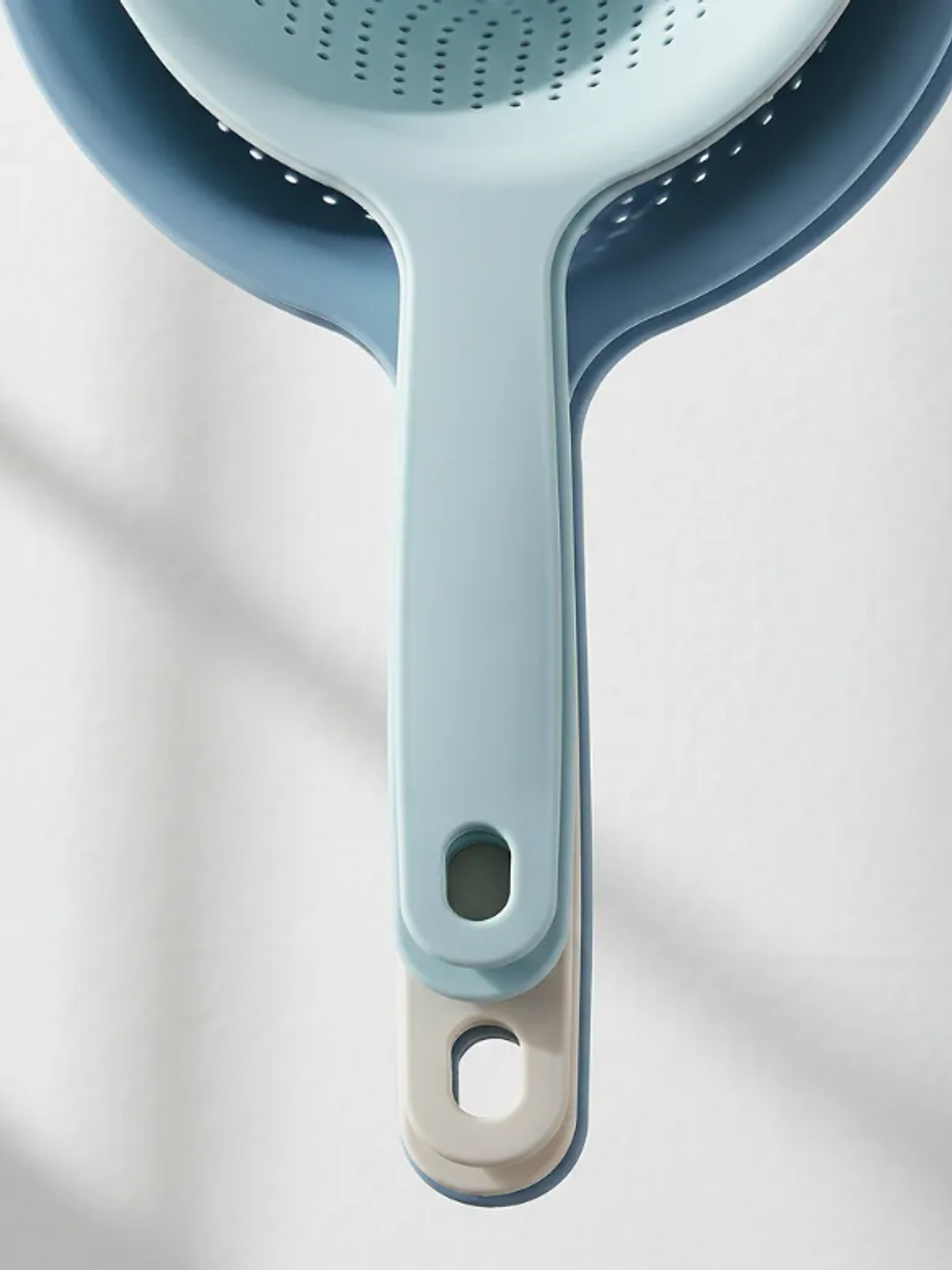 Set  Coladores Plásticos Apilables Con Mango Para Cocina 4