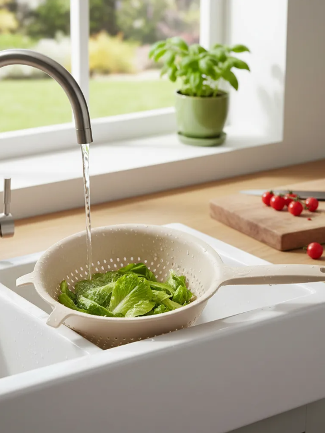 Set  Coladores Plásticos Apilables Con Mango Para Cocina 7