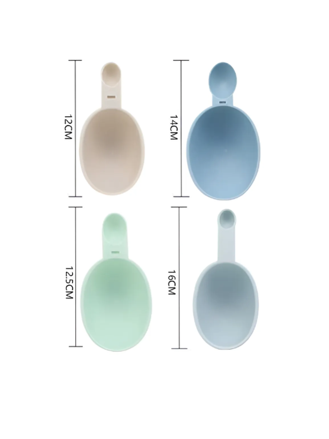 Set de Cucharas Medidoras Plásticas Colores Variados 3