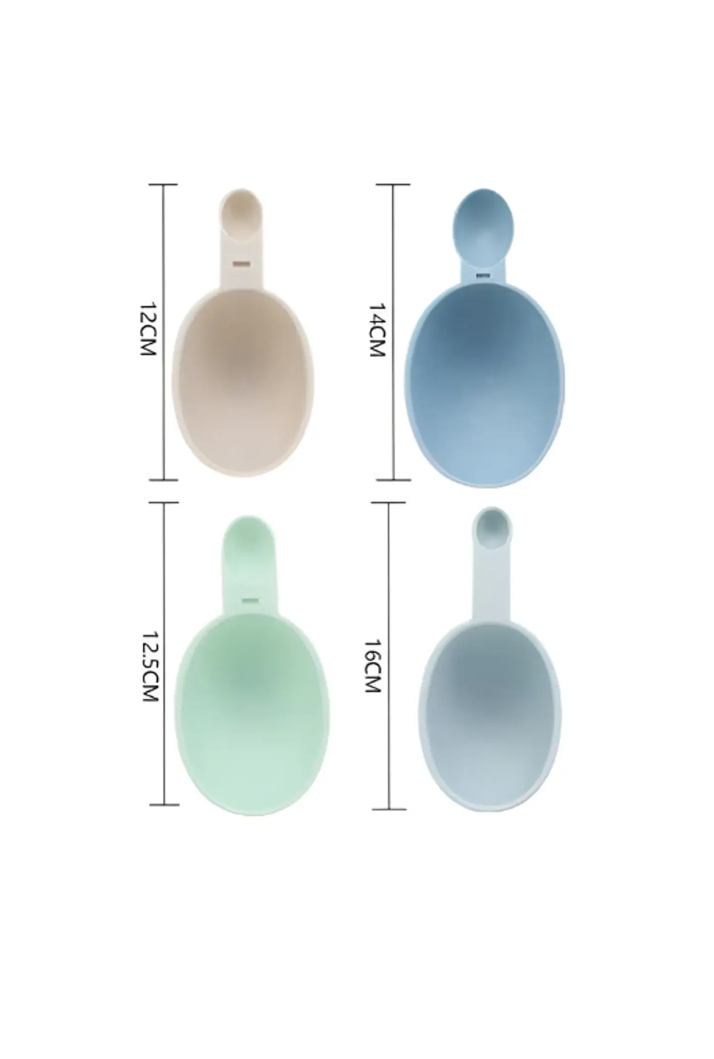 Set de Cucharas Medidoras Plásticas Colores Variados 3