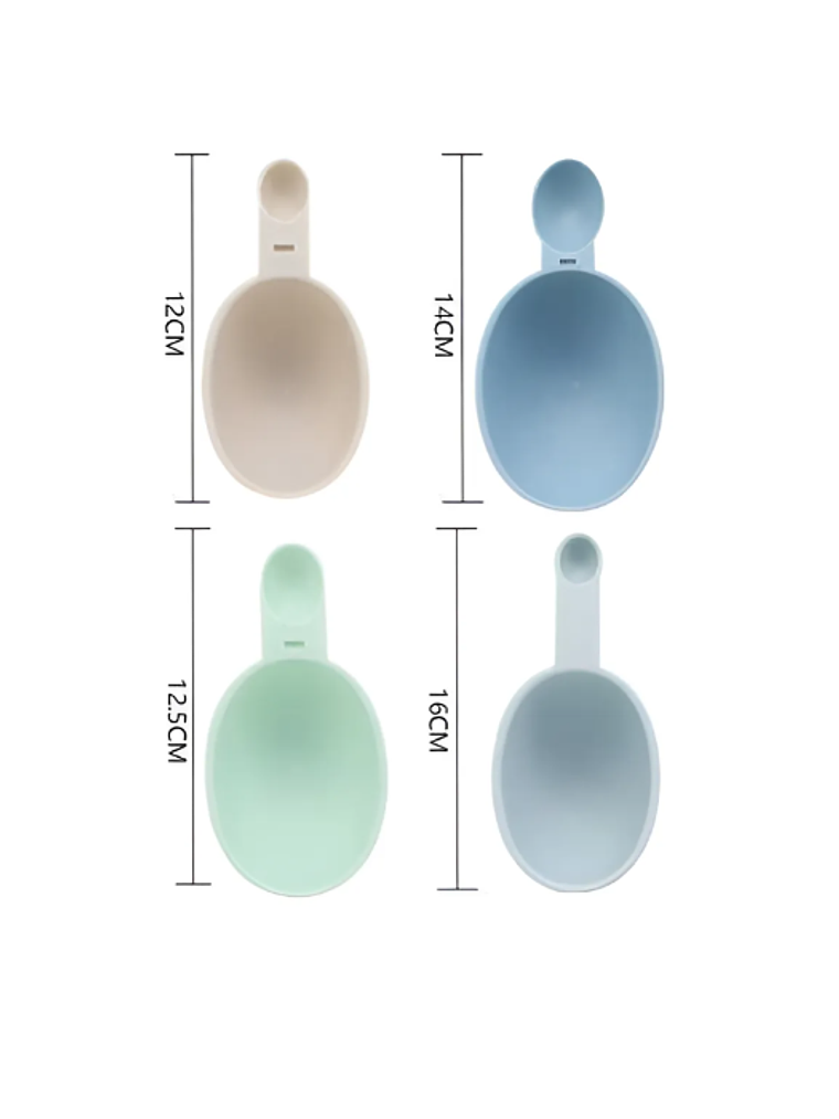 Set de Cucharas Medidoras Plásticas Colores Variados 3