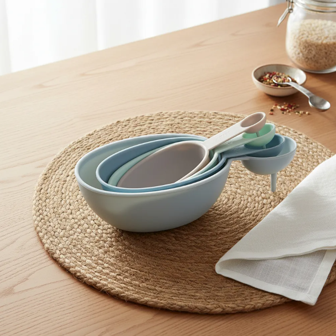 Set de Cucharas Medidoras Plásticas Colores Variados 6