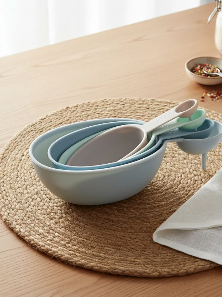 Set de Cucharas Medidoras Plásticas Colores Variados 6