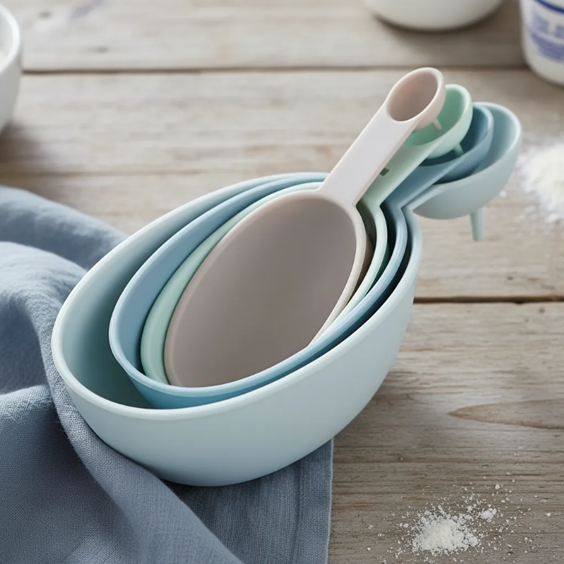 Set de Cucharas Medidoras Plásticas Colores Variados 2