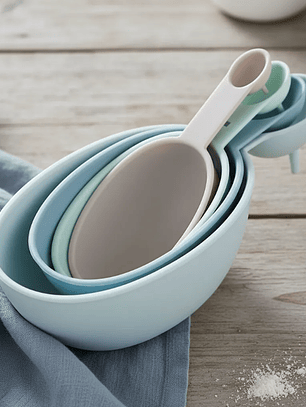 Set de Cucharas Medidoras Plásticas Colores Variados