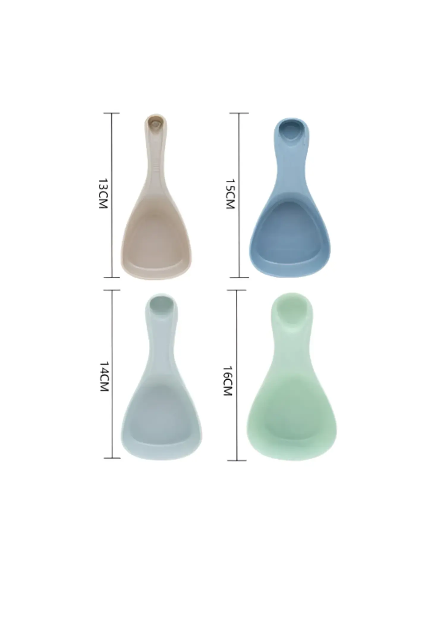 Set de cucharas medidoras apilables de plástico para cocina 2