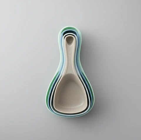 Set de cucharas medidoras apilables de plástico para cocina