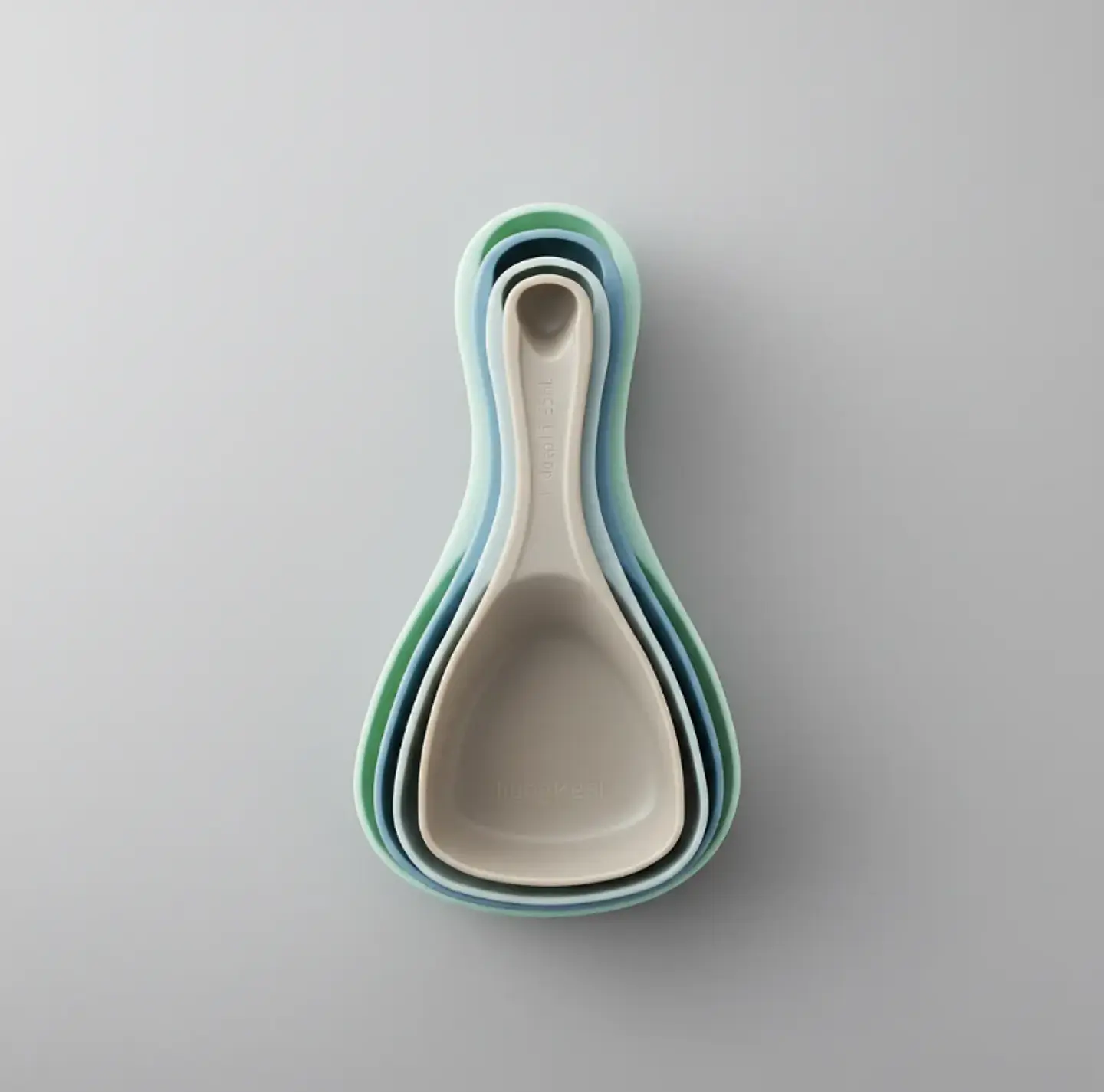 Set de cucharas medidoras apilables de plástico para cocina 1