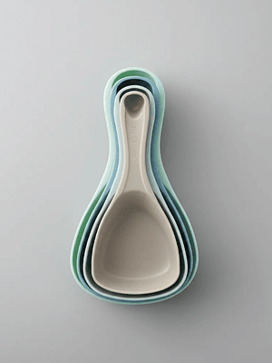 Set de cucharas medidoras apilables de plástico para cocina