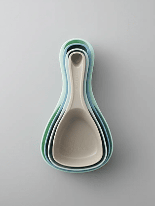 Set de cucharas medidoras apilables de plástico para cocina