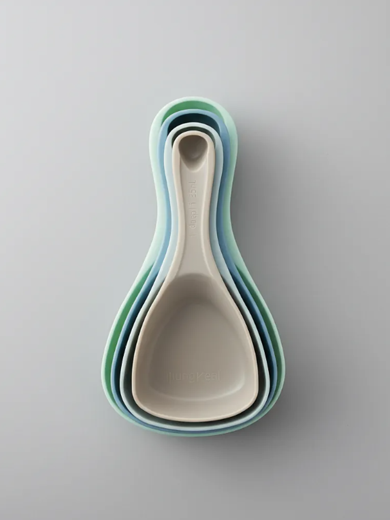Set de cucharas medidoras apilables de plástico para cocina 1