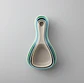 Set de cucharas medidoras apilables de plástico para cocina - Miniatura 1