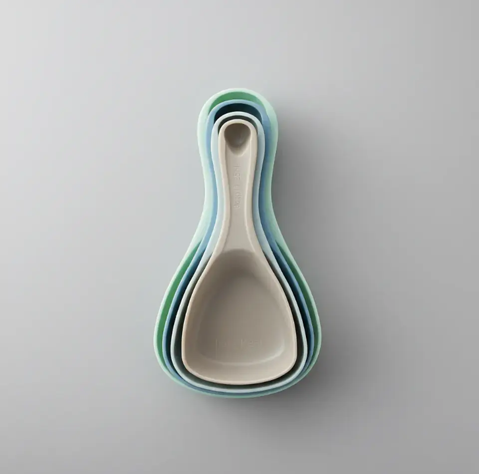 Set de cucharas medidoras apilables de plástico para cocina 1
