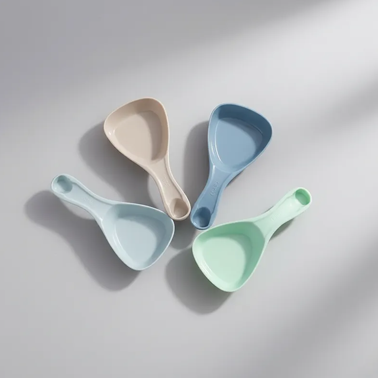 Set de cucharas medidoras apilables de plástico para cocina 4