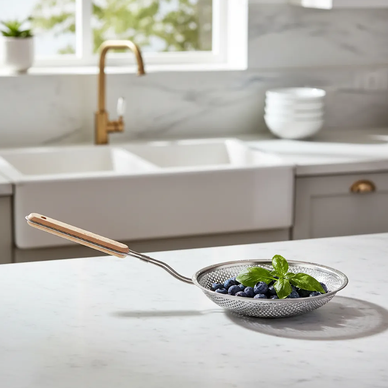 Espumadera Colador Acero Inoxidable Frituras 20cm 4