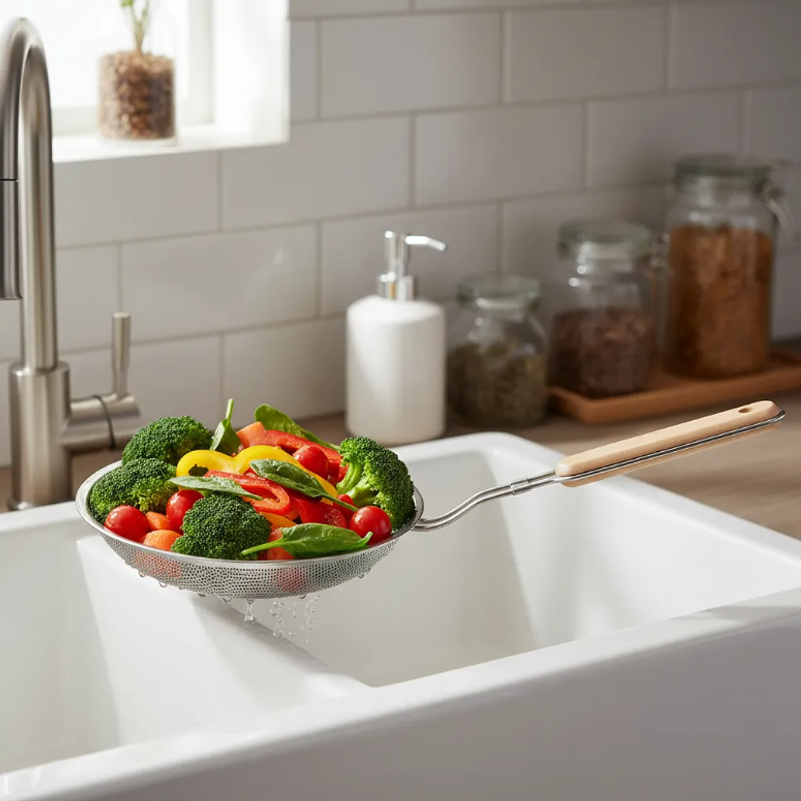 Espumadera Colador Acero Inoxidable Frituras 20cm 1