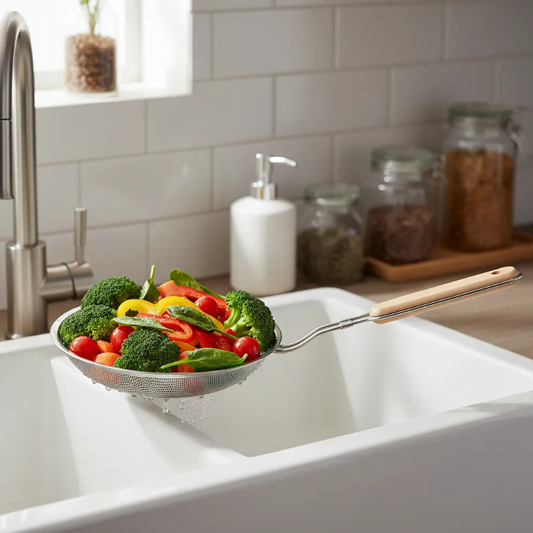 Espumadera Colador Acero Inoxidable Frituras 20cm 1