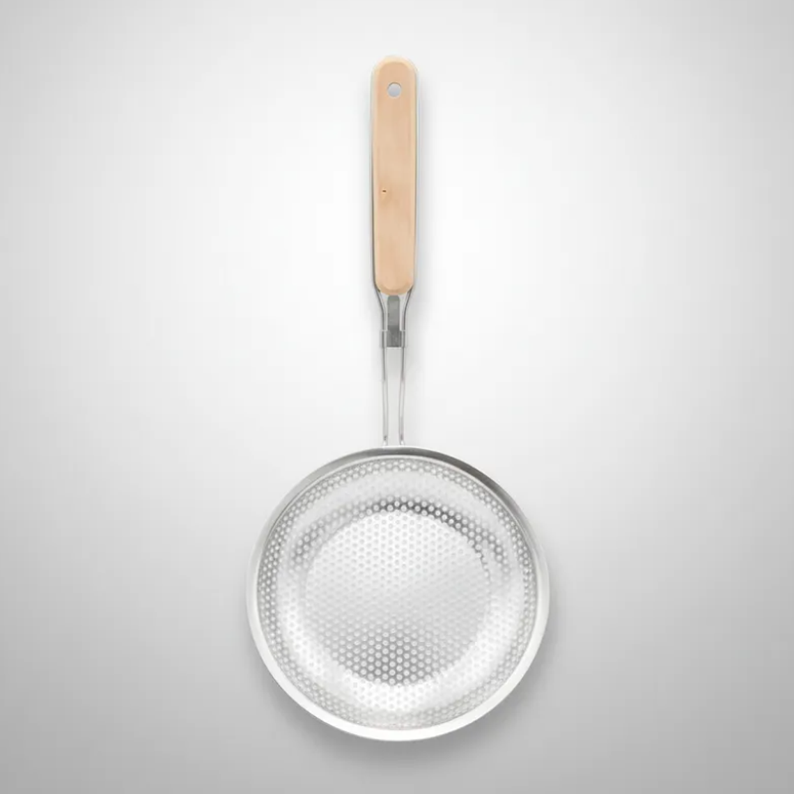 Colador Espumadera Acero Inoxidable Mango Madera 16cm Cocina 4