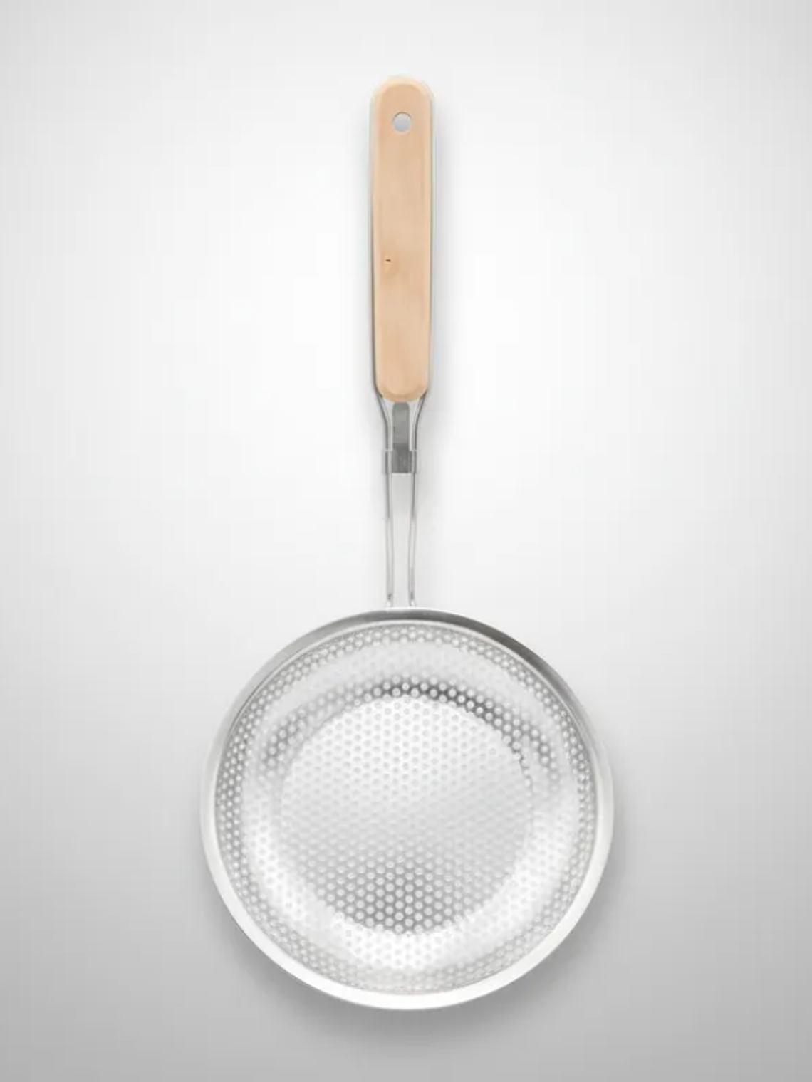 Colador Espumadera Acero Inoxidable Mango Madera 16cm Cocina 4