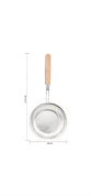 Colador Espumadera Acero Inoxidable Mango Madera 16cm Cocina - Miniatura 3