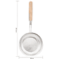 Colador Espumadera Acero Inoxidable Mango Madera 16cm Cocina - Miniatura 3