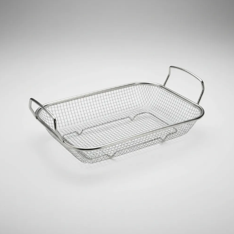 Canasto Cesta Freidora Escurridor De Acero Inoxidable Malla 2