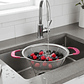 Colador de acero inoxidable con asas rosas 26cm cocina - Miniatura 6