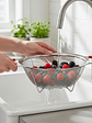 Colador de Acero Inoxidable con Base y Asas Rosadas 23cm - Miniatura 3