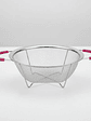 Colador de Acero Inoxidable con Base y Asas Rosadas 23cm - Miniatura 4