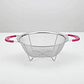 Colador de Acero Inoxidable con Base y Asas Rosadas 23cm - Miniatura 4