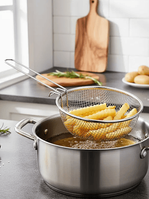 Canasto Freidor Colador De Acero Inoxidable Para Cocina