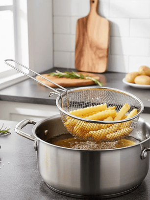 Canasto Freidor Colador De Acero Inoxidable Para Cocina