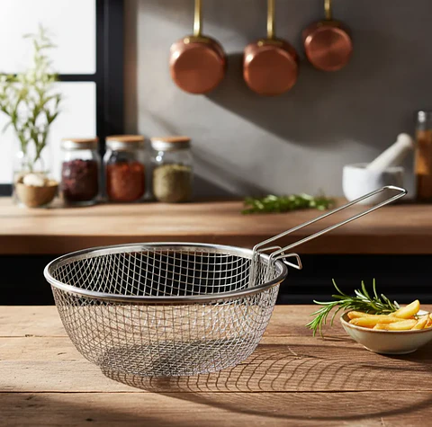 Canasto Freidor Colador De Acero Inoxidable Para Cocina